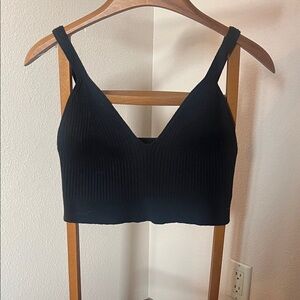 Sweater crop top bras